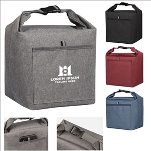 Oxford Cloth & PEVA Leakproof Cooler Tote with Front Pocket